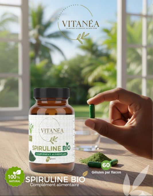 SPIRULINE BIO 60 Gélules | Complément Alimentaire Naturel | Vitanéa