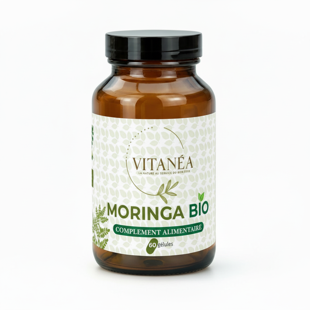 MORINGA BIO 60 Gélules | Riche en Calcium & Vitamines | Vitanéa