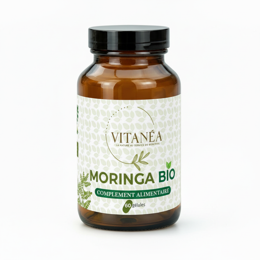 MORINGA BIO 60 Gélules | Riche en Calcium & Vitamines | Vitanéa